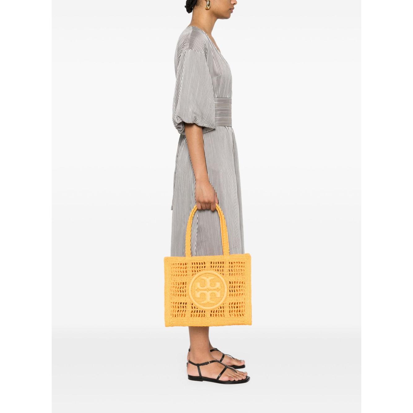 Tory Burch Ella Small hand worked shopping bag Shopper Tory Burch White Smoke