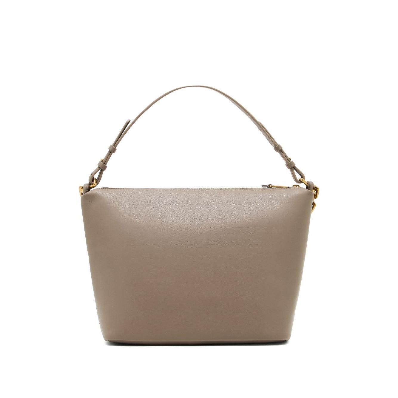 Emporio Armani Medium leather hobo bag with chain EW003123AF19173U6192-AI25