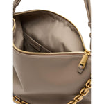 Emporio Armani Medium leather hobo bag with chain EW003123AF19173U6192-AI25