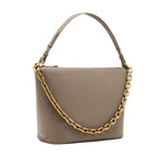 Emporio Armani Medium leather hobo bag with chain EW003123AF19173U6192-AI25