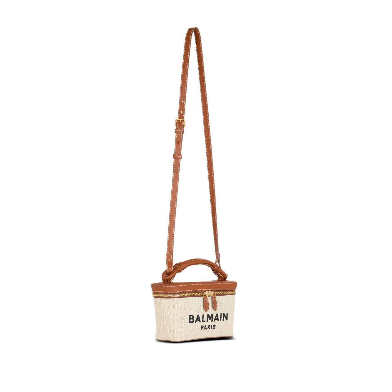 Balmain B-Army canvas vanity case DN1BG921TCFEGEM-AI25