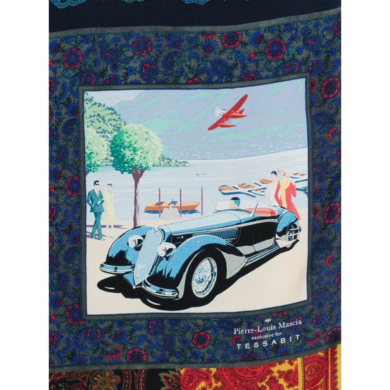 Pierre Louis Mascia Lago di Como silk printed scarf