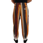 Dolce & Gabbana Multicolor Striped Cotton Tapered Trouser Pants PAN72733- 50