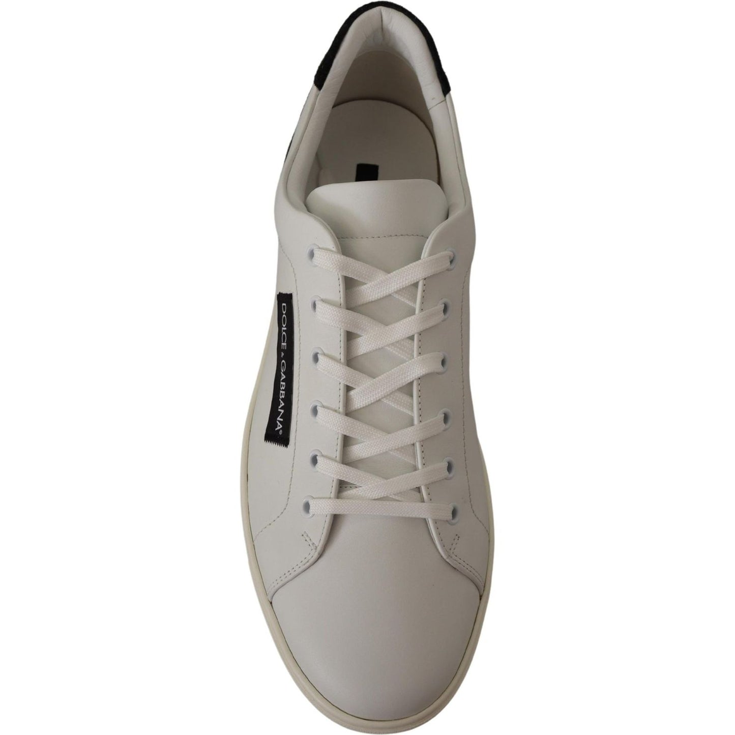 Dolce & Gabbana Elegant White Leather Low Top Sneakers Dolce & Gabbana Rosy Brown