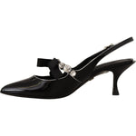 Dolce & Gabbana Elegant Crystal Slingback Heels Pump Dolce & Gabbana Black