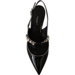 Dolce & Gabbana Elegant Crystal Slingback Heels Pump Dolce & Gabbana Black