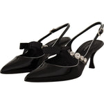 Dolce & Gabbana Elegant Crystal Slingback Heels Pump Dolce & Gabbana Black