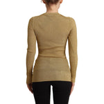 Dolce & Gabbana Gold Viscose Blend Buttons Cardigan Sweater TSH7594 - 36