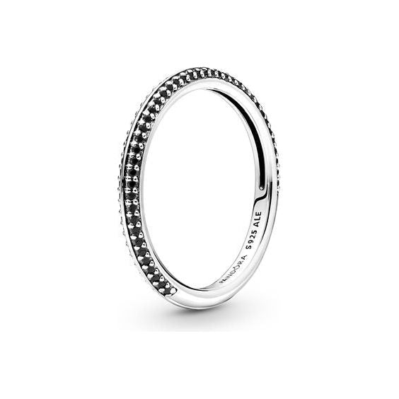 خاتم PANDORA JEWELS من مجموعة Mod. ME باللون الأسود - مقاس 54