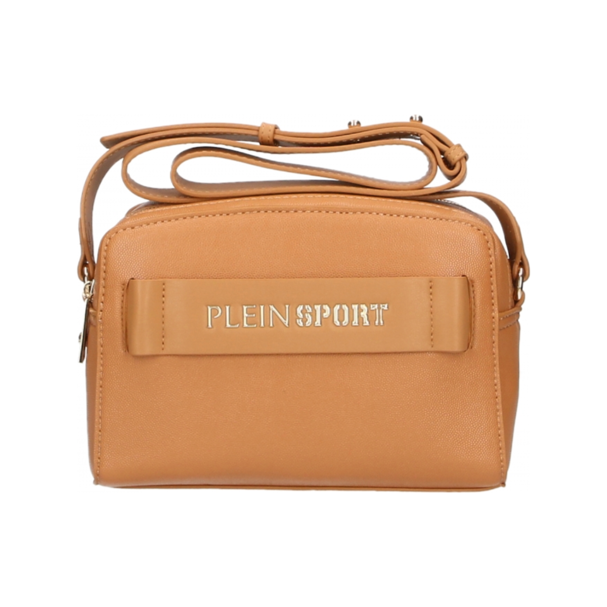 Plein Sport Chic Camel-Toned Crossbody with Double Zip Closure Plein Sport Dark Salmon