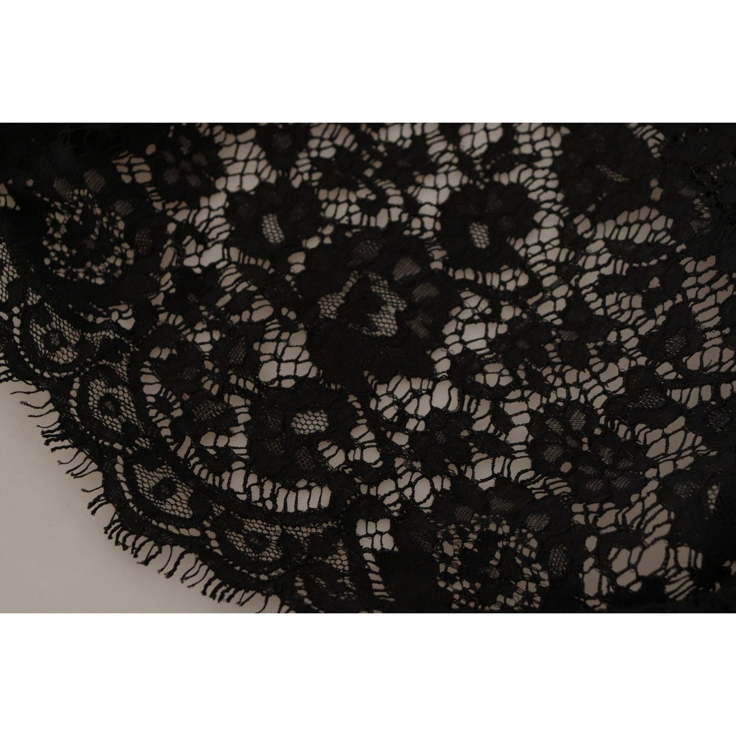 Dolce & Gabbana Black Floral Lace Pullover Sicily Blouse