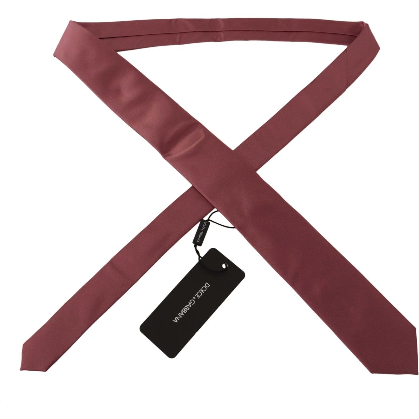 Dolce & Gabbana Elegant Pink Silk Bow Tie Dolce & Gabbana Saddle Brown