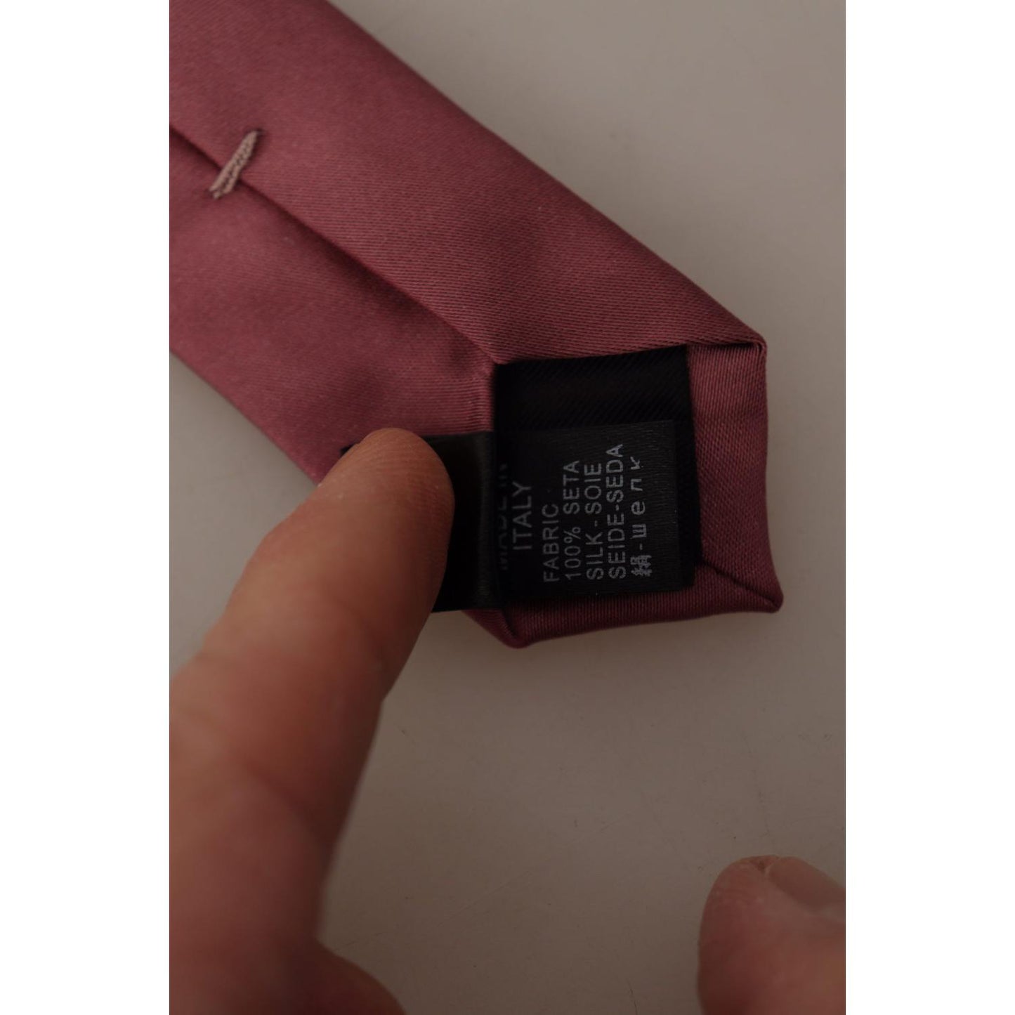 Dolce & Gabbana Elegant Pink Silk Bow Tie Dolce & Gabbana Dark Olive Green