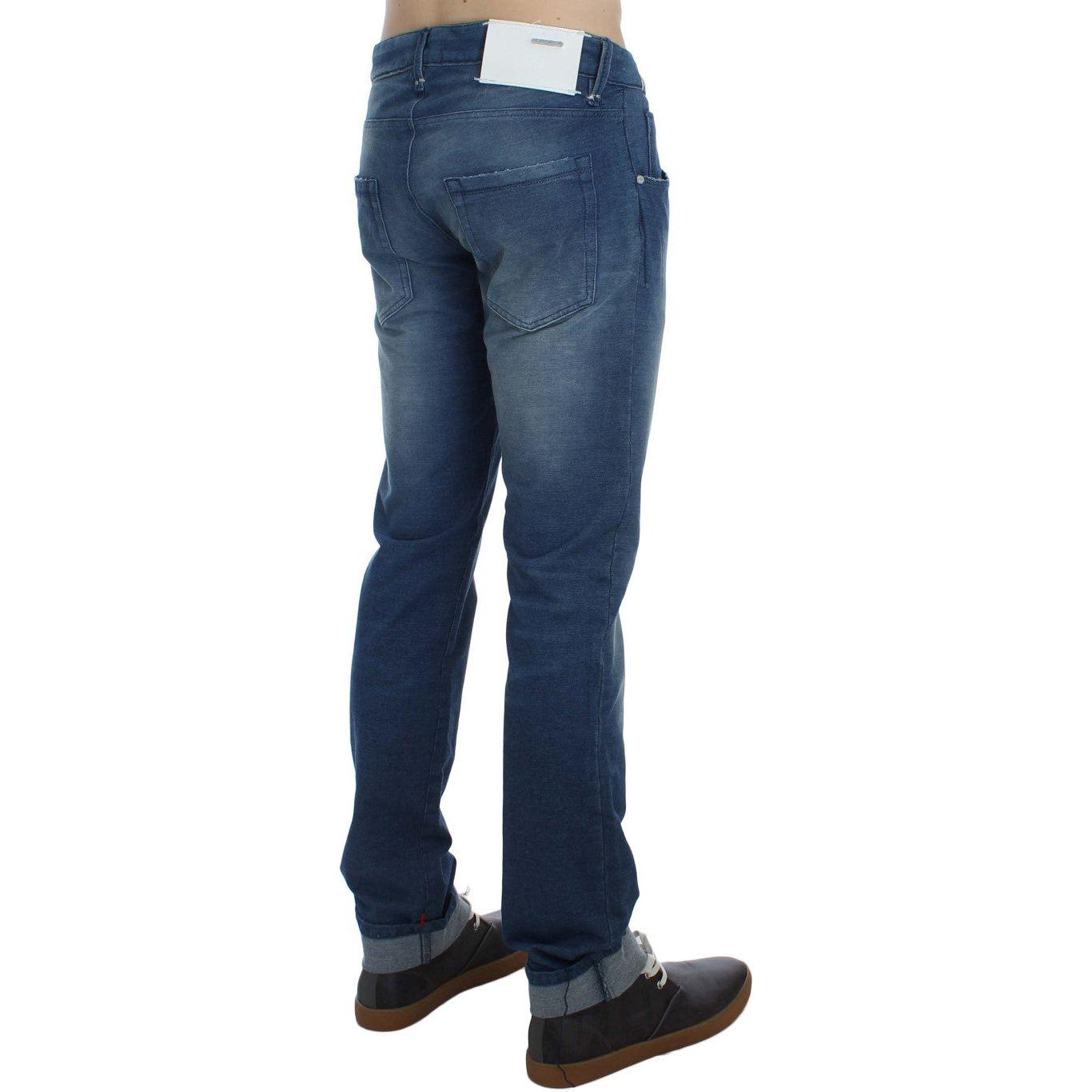 Acht Slim Fit Blue Wash Italian Denim Acht Dark Slate Gray