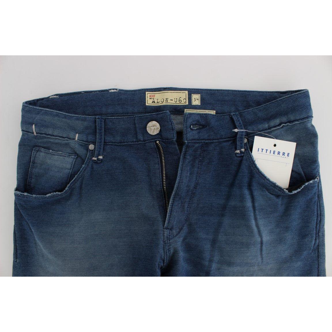 Acht Slim Fit Blue Wash Italian Denim Acht Dark Slate Gray