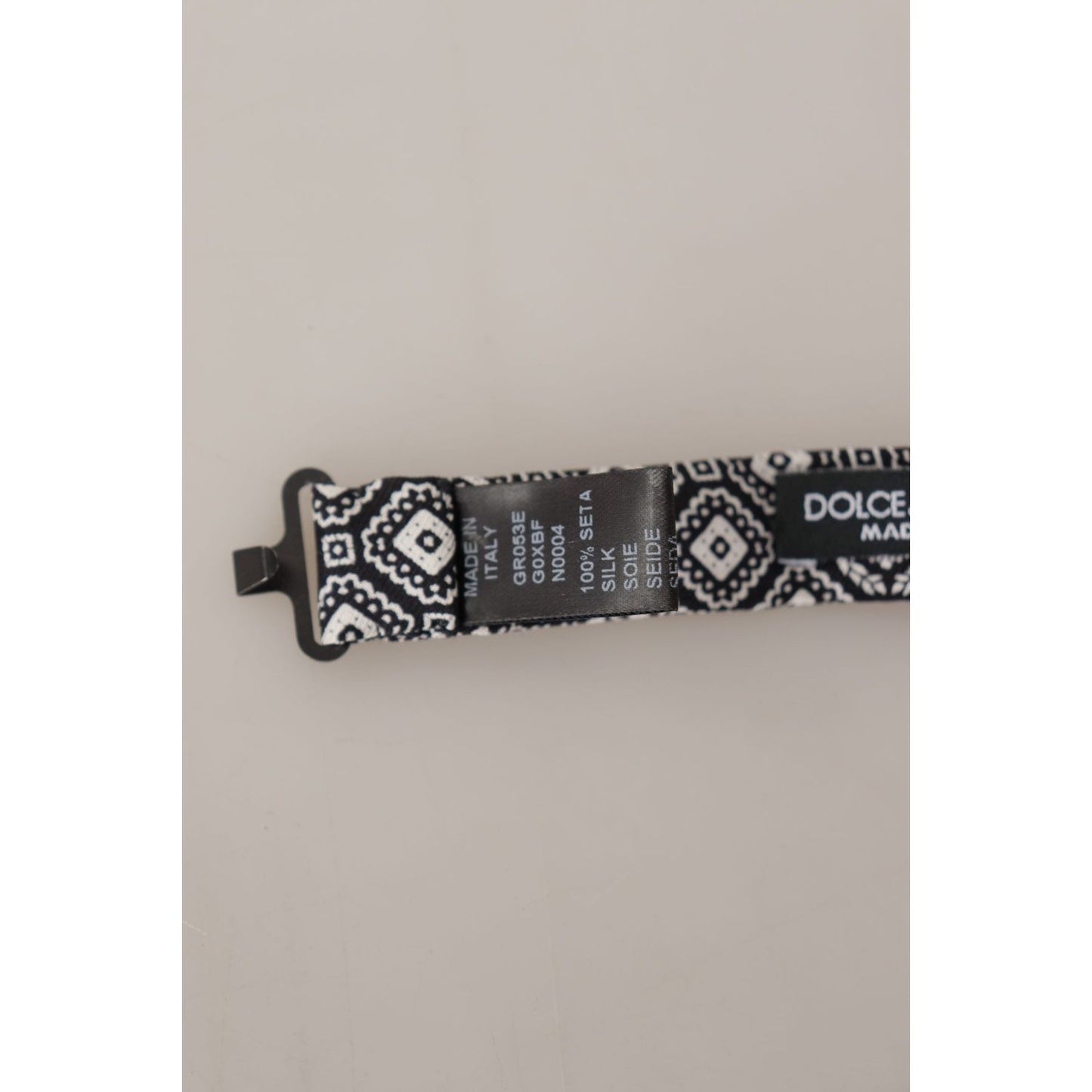 Dolce & Gabbana Elegant Silk Black Bow Tie Dolce & Gabbana Gray
