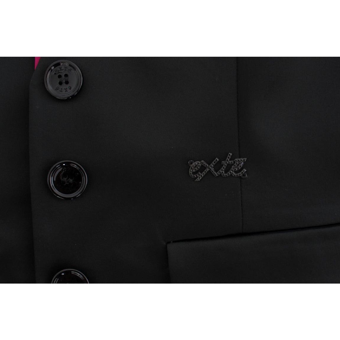 Exte Black Pink Two Piece Suit Skirt & Blazer Skirt Suit