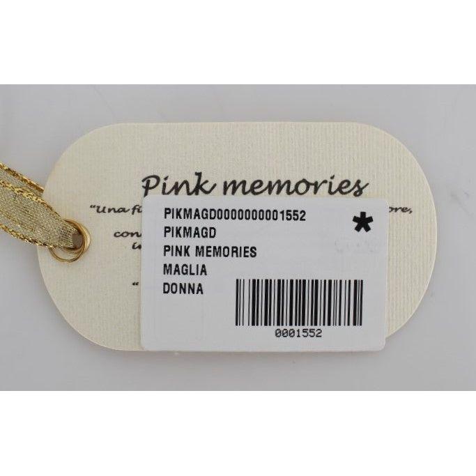PINK MEMORIES Elegant Pink Wrap Sweater Cotton Knit PINK MEMORIES Gray