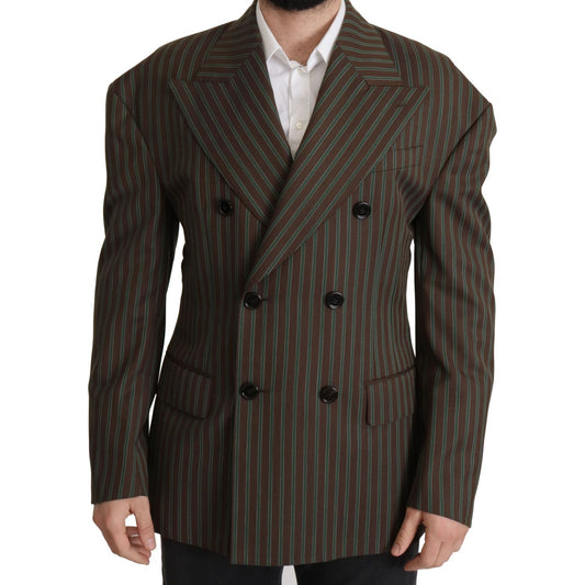 Dolce & Gabbana Multicolor Stripes Double Breasted Blazer