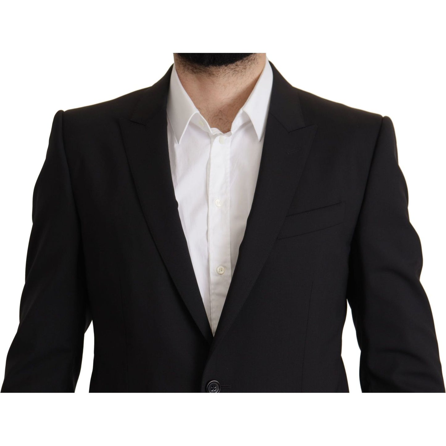Dolce & Gabbana Elegant Slim Fit Black Blazer Jacket Dolce & Gabbana Black