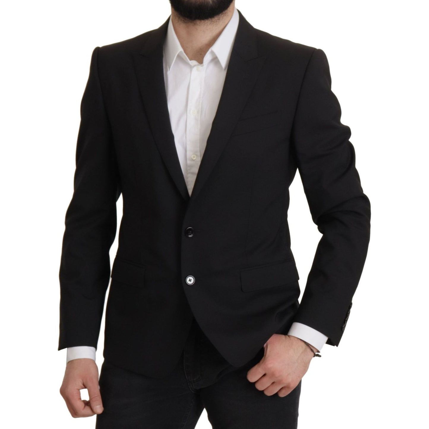 Dolce & Gabbana Elegant Slim Fit Black Blazer Jacket Dolce & Gabbana Black