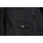 Dolce & Gabbana Black Leather Biker Coat Zipper Jacket JKT3334- 46