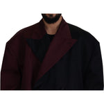 Dolce & Gabbana Elegant Bordeaux Double-Breasted Jacket Dolce & Gabbana Black