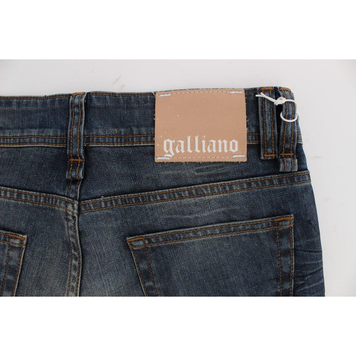 John Galliano Chic Slim Fit Blue Jeans John Galliano Light Gray