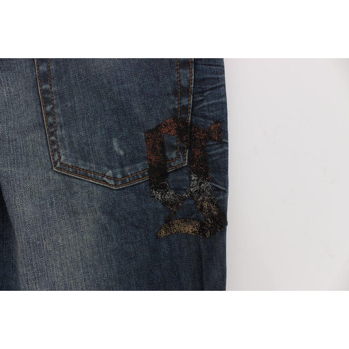 John Galliano Chic Slim Fit Blue Jeans John Galliano Light Gray