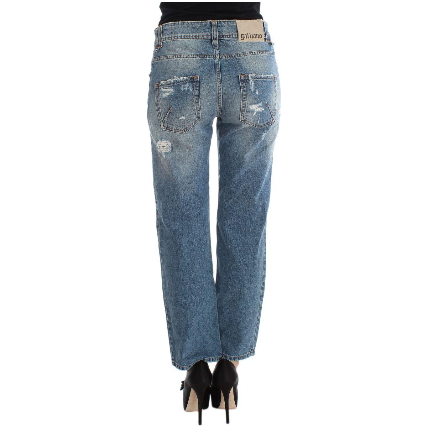 John Galliano Chic Boyfriend Blue Wash Jeans John Galliano Dim Gray