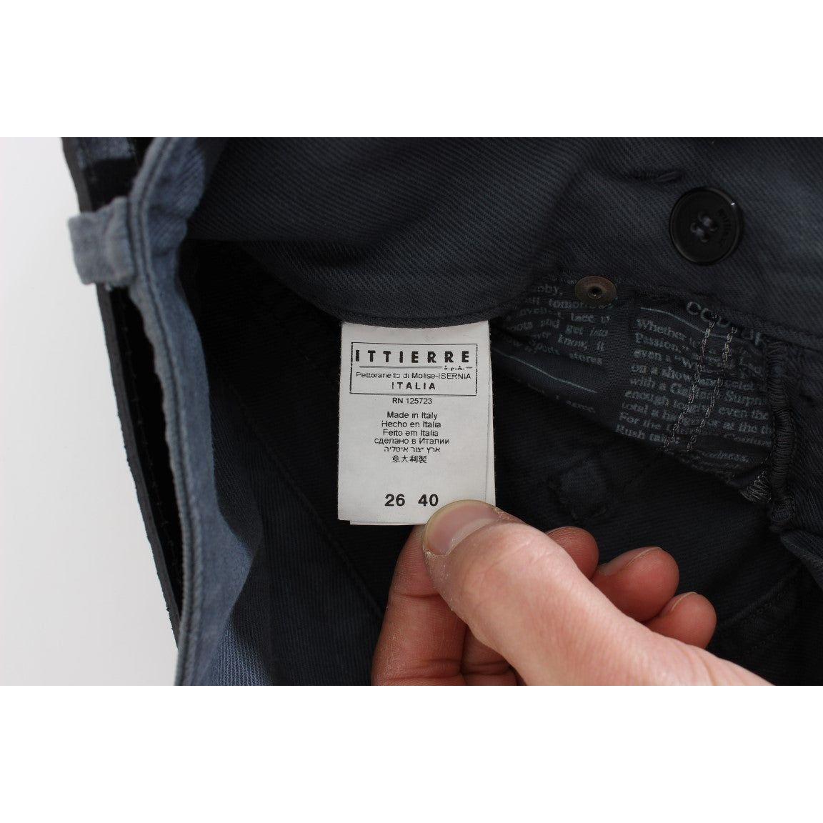John Galliano Sleek Slim Fit Italian Jeans in Chic Blue Jeans & Pants John Galliano Gray
