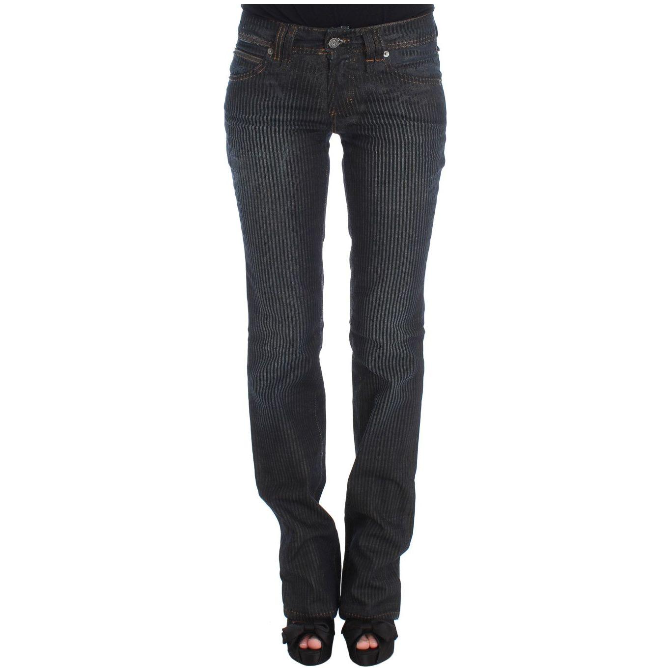 John Galliano Chic Slim Fit Bootcut Designer Jeans John Galliano Dark Slate Gray
