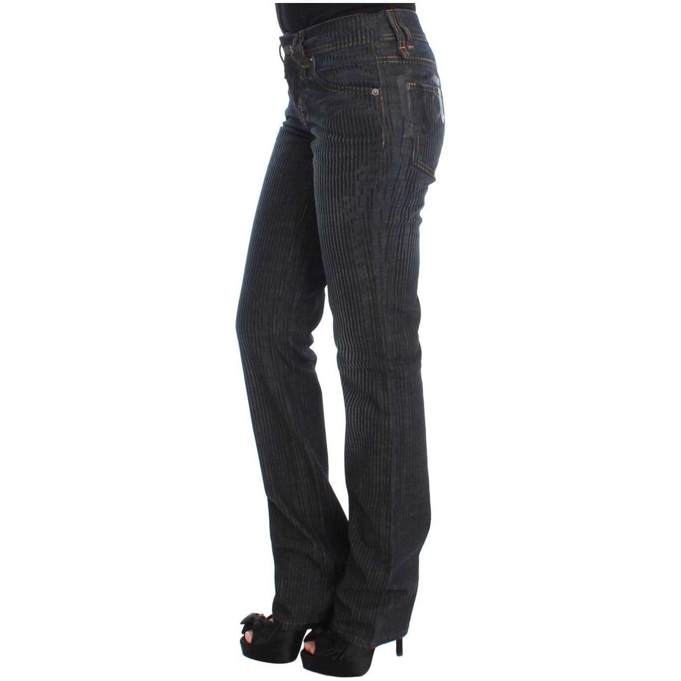John Galliano Chic Slim Fit Bootcut Designer Jeans John Galliano Dark Slate Gray