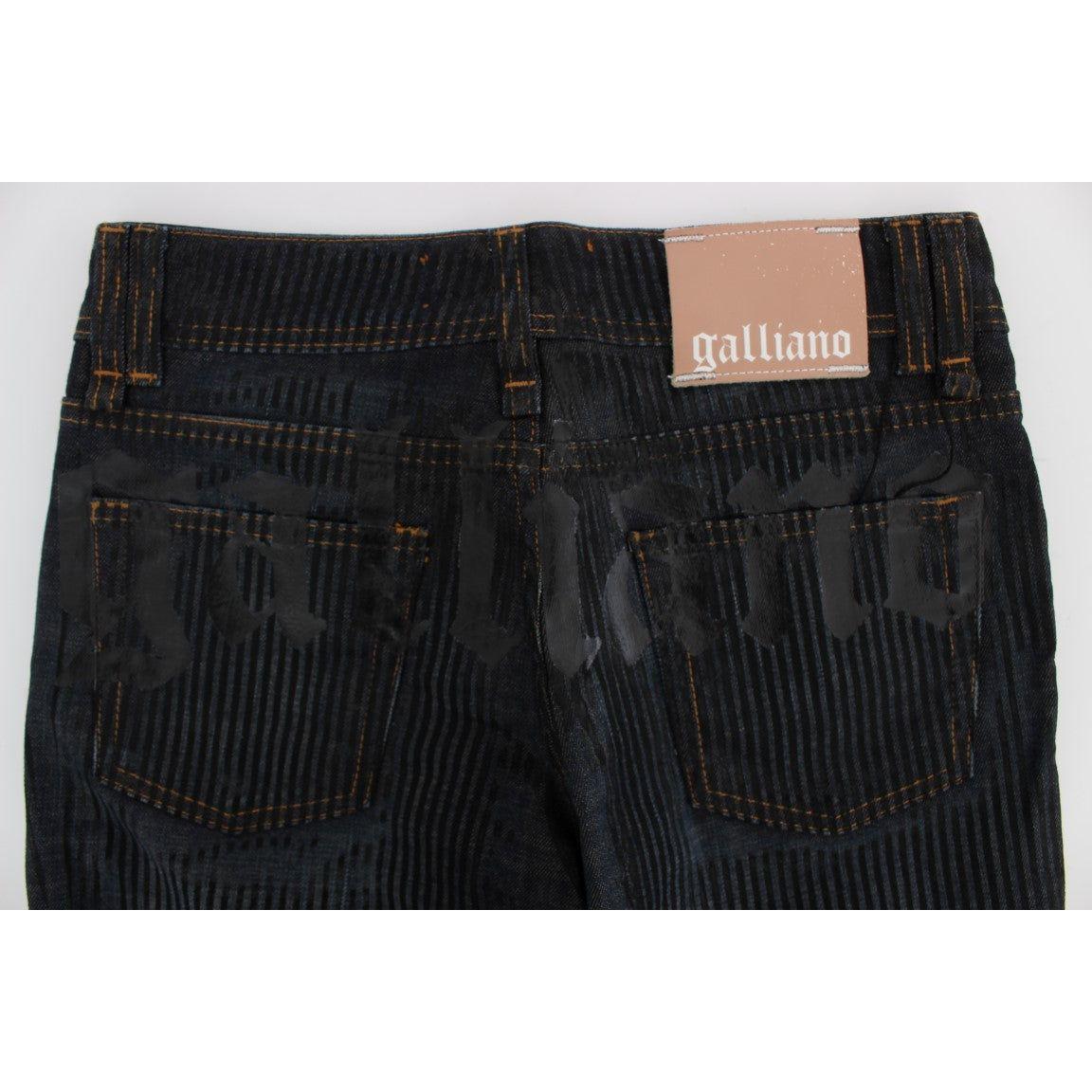 John Galliano Chic Slim Fit Bootcut Designer Jeans John Galliano Black