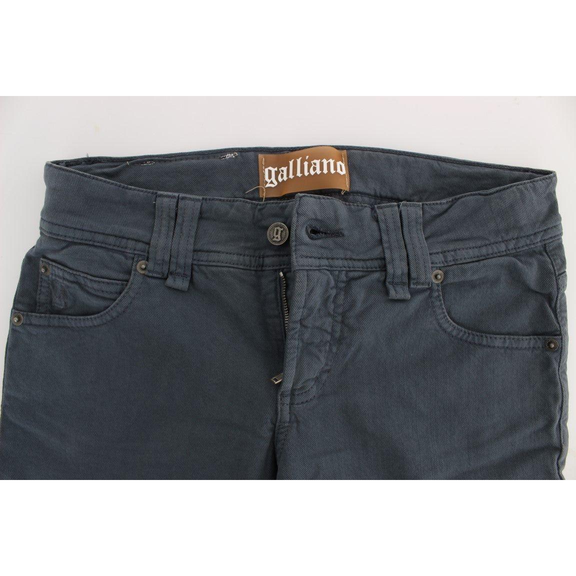 John Galliano Elegant Slim Fit Bootcut Jeans Jeans & Pants John Galliano Dark Slate Gray