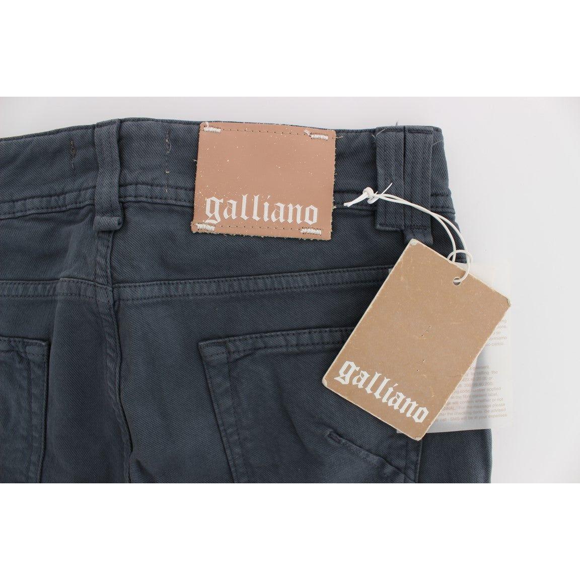John Galliano Elegant Slim Fit Bootcut Jeans Jeans & Pants John Galliano Dark Slate Gray
