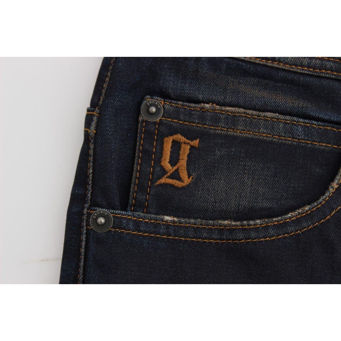 John Galliano Chic Boyfriend Fit Blue Jeans John Galliano Light Gray