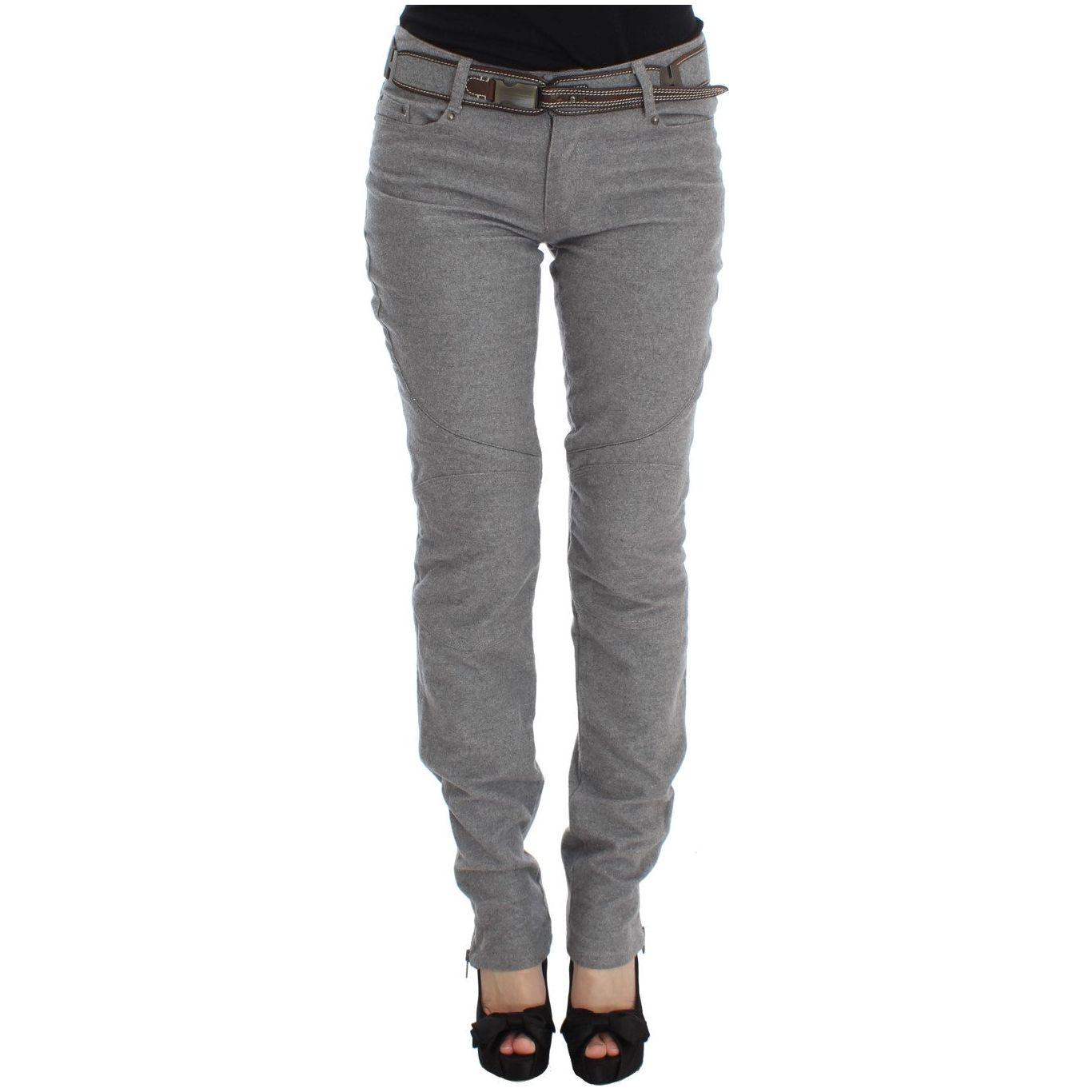 Ermanno Scervino Chic Gray Casual Cotton Pants Ermanno Scervino Dim Gray