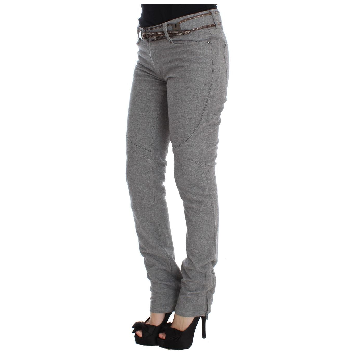 Ermanno Scervino Chic Gray Casual Cotton Pants Ermanno Scervino Dim Gray