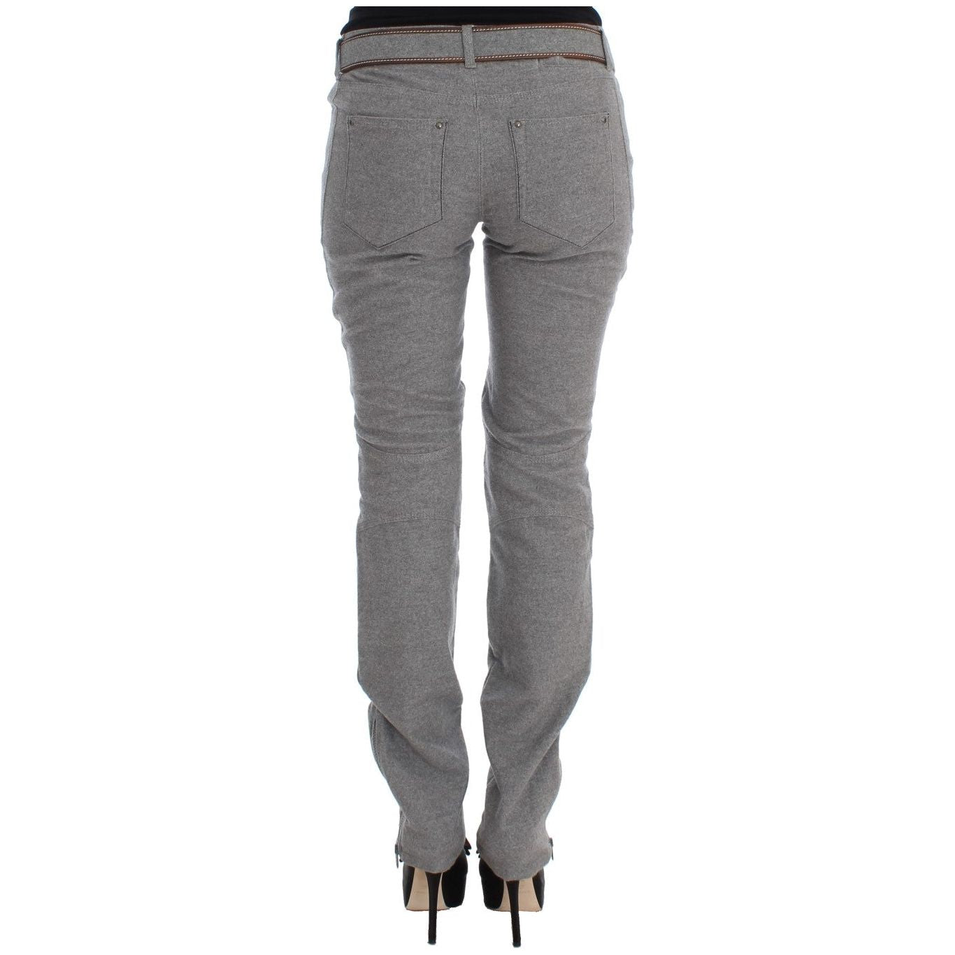Ermanno Scervino Chic Gray Casual Cotton Pants Ermanno Scervino Dim Gray