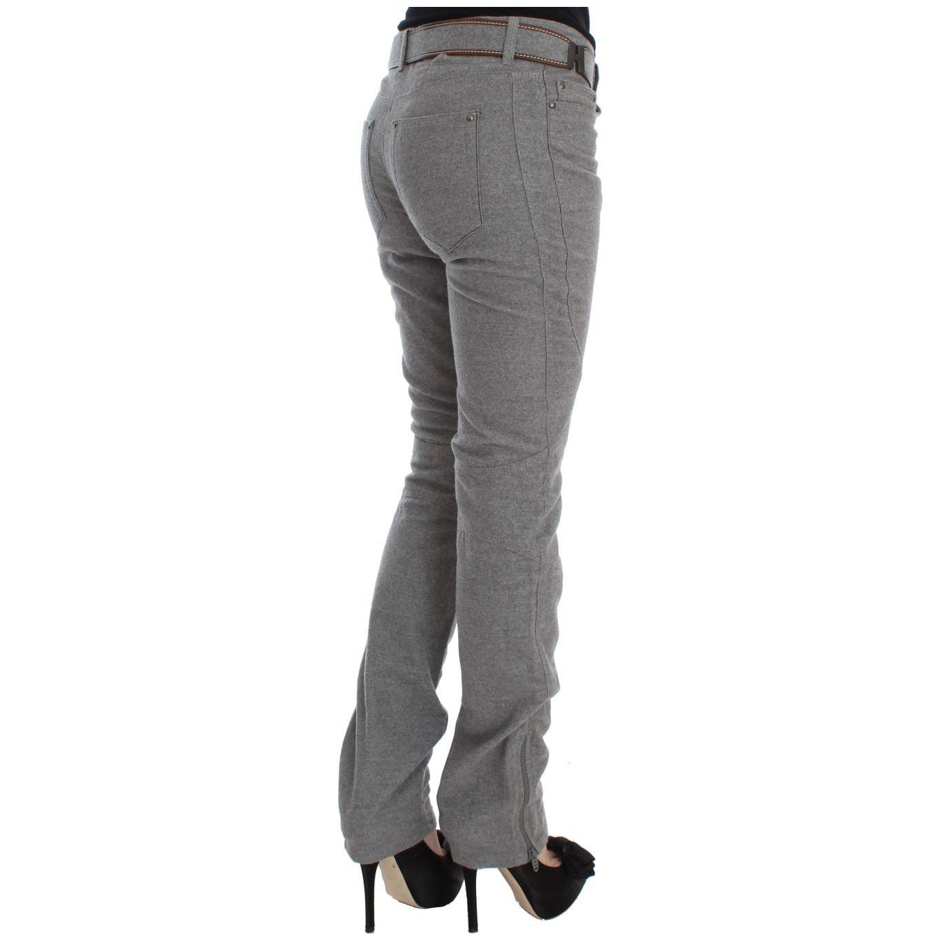 Ermanno Scervino Chic Gray Casual Cotton Pants Ermanno Scervino Dim Gray