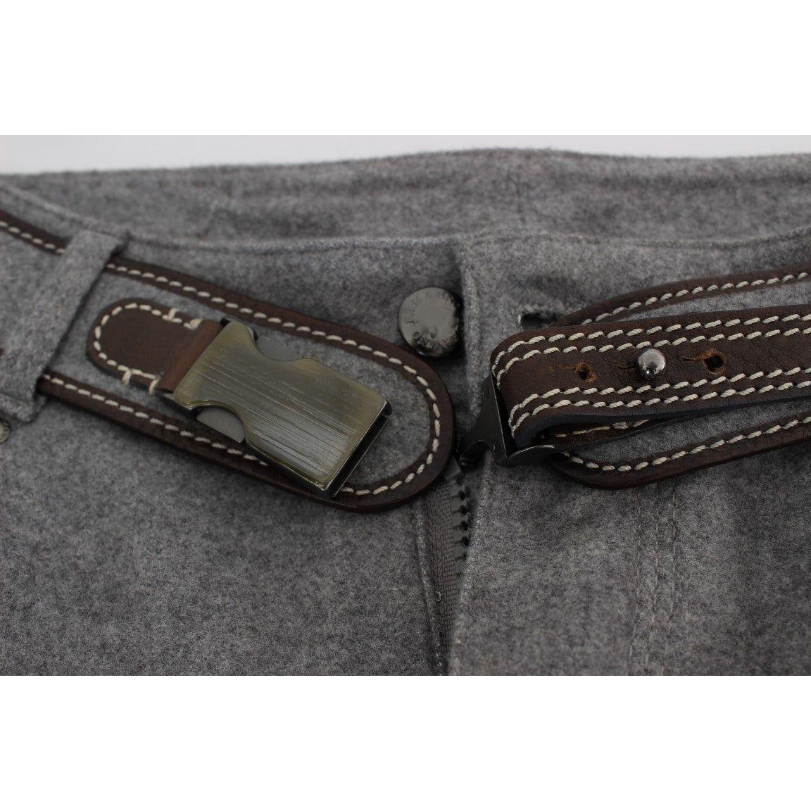 Ermanno Scervino Chic Gray Casual Cotton Pants Ermanno Scervino Dim Gray