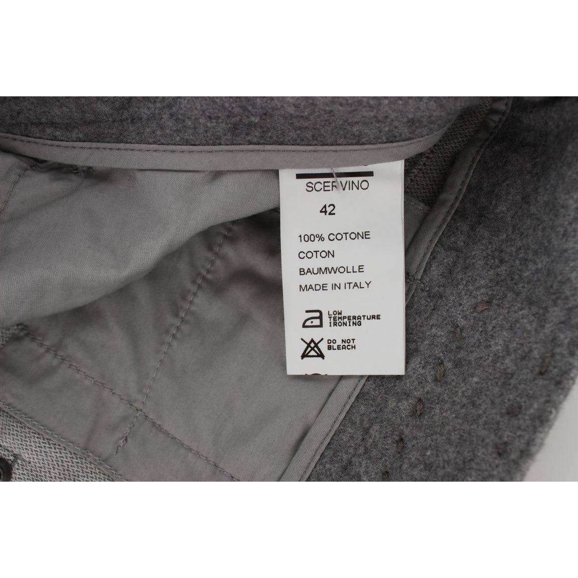Ermanno Scervino Chic Gray Casual Cotton Pants Ermanno Scervino Dark Slate Gray