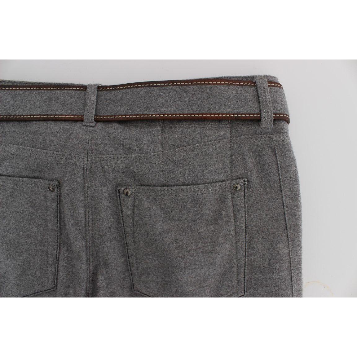 Ermanno Scervino Chic Gray Casual Cotton Pants Ermanno Scervino Dark Slate Gray