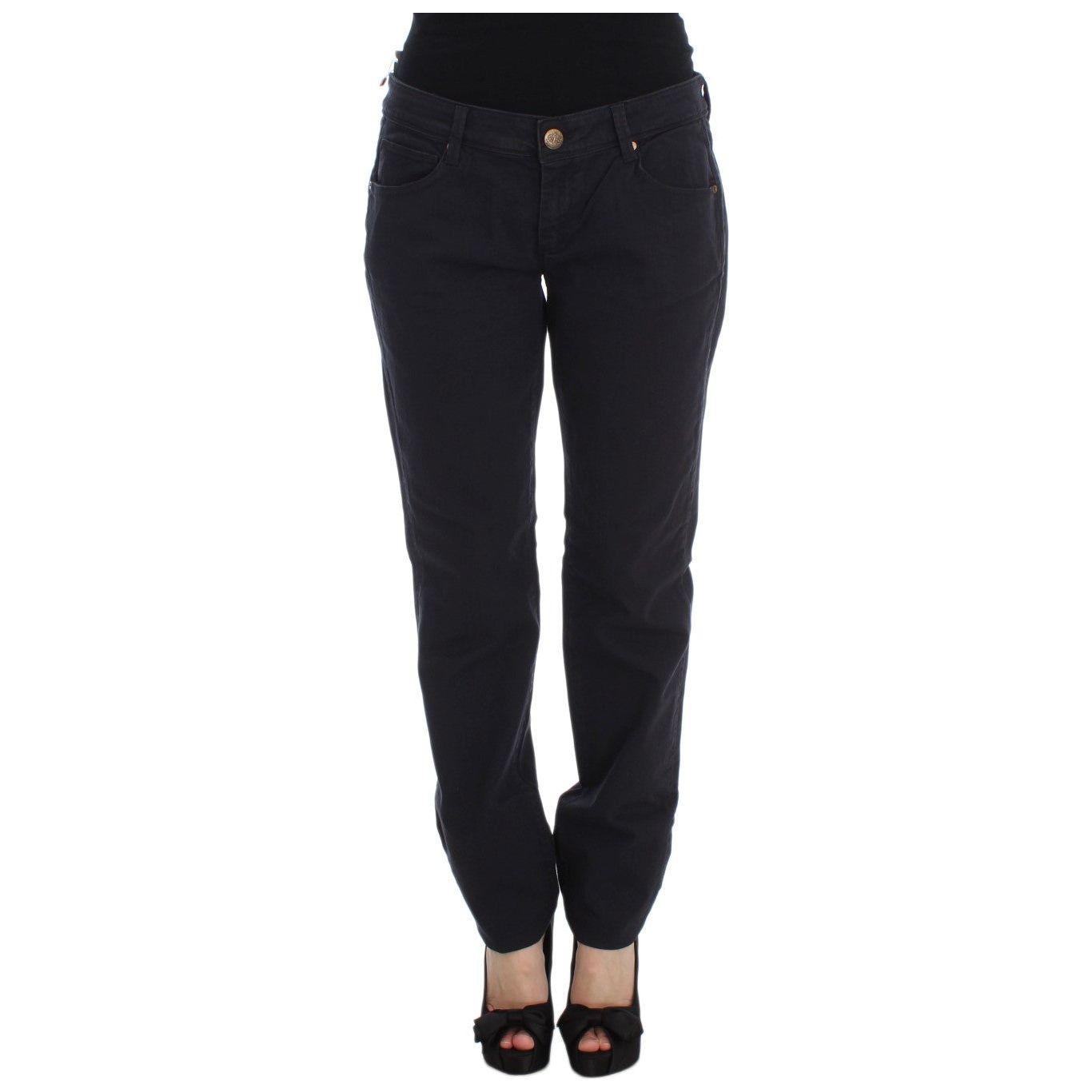 Ermanno Scervino Chic Casual Fit Italian Designer Jeans Jeans & Pants Ermanno Scervino Black