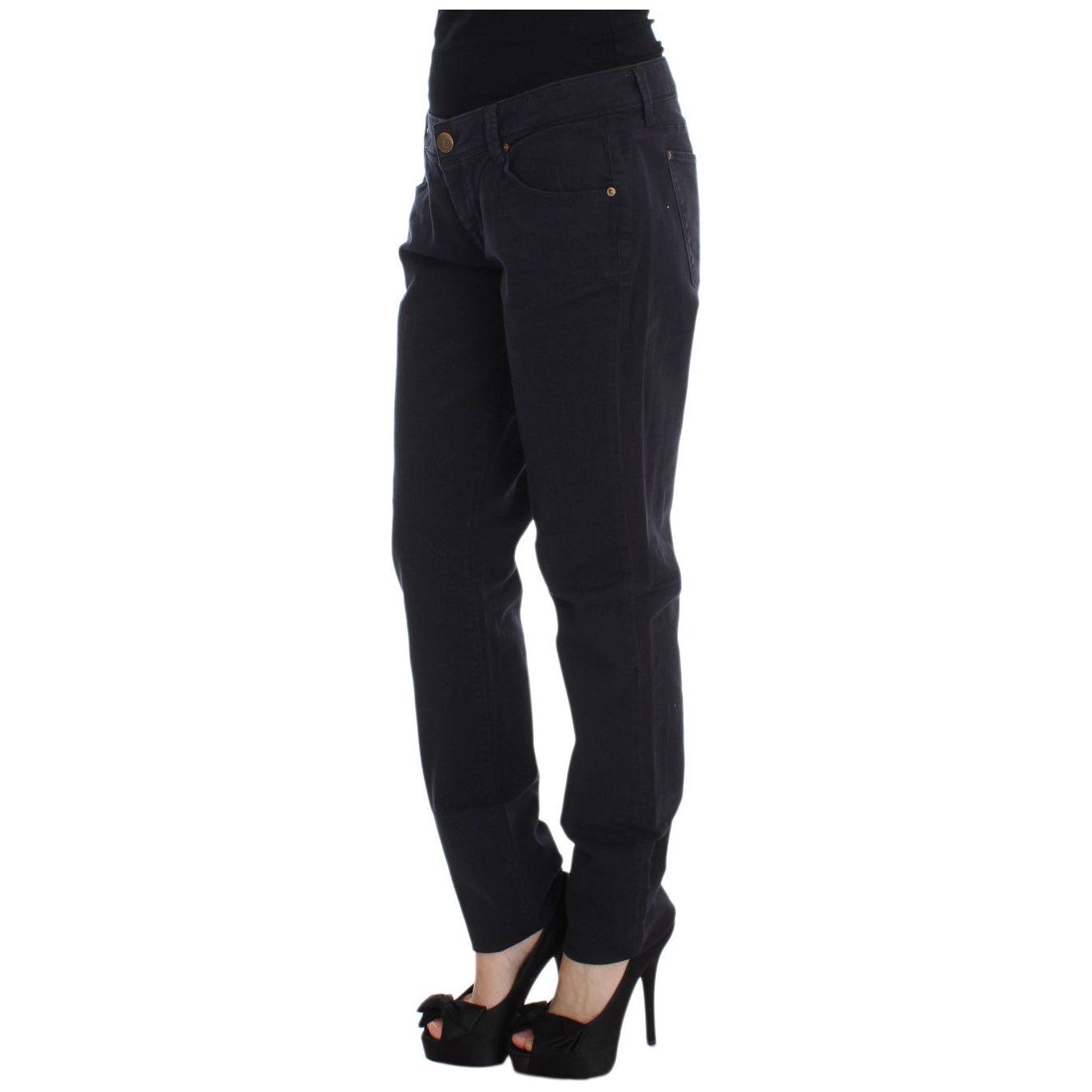 Ermanno Scervino Chic Casual Fit Italian Designer Jeans Jeans & Pants Ermanno Scervino Black