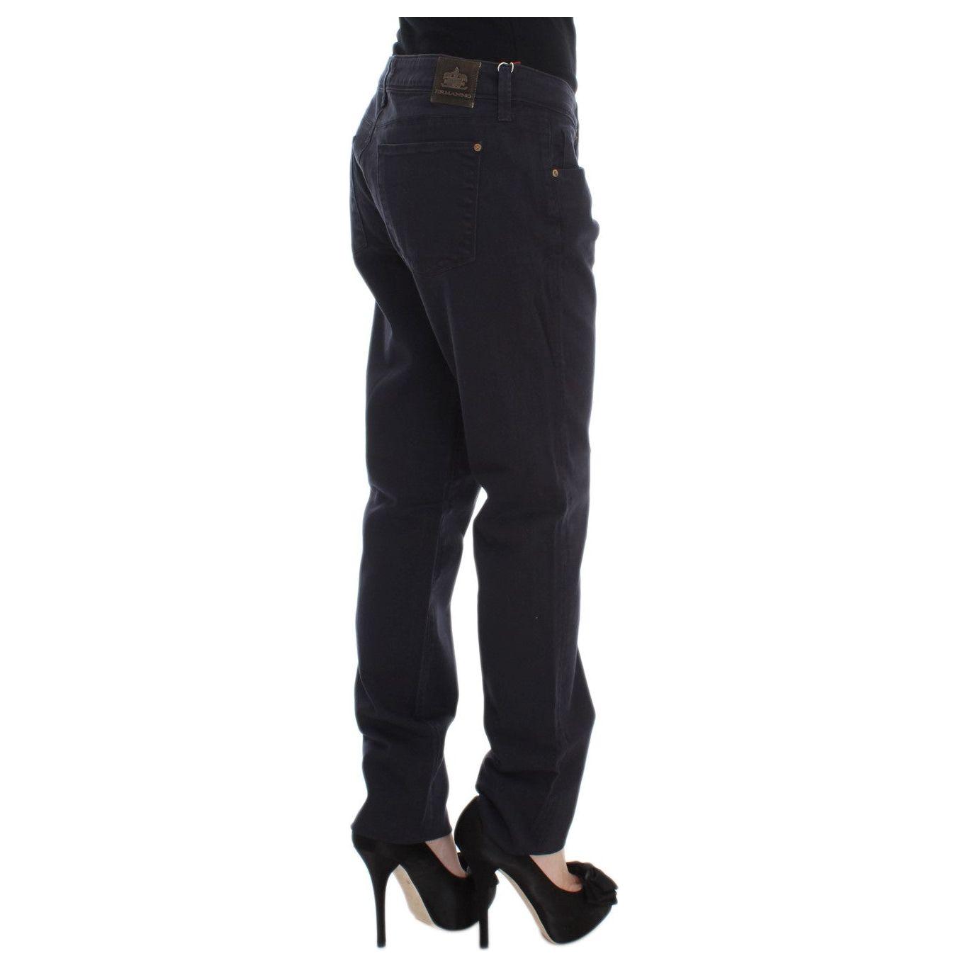 Ermanno Scervino Chic Casual Fit Italian Designer Jeans Jeans & Pants Ermanno Scervino Dark Slate Gray