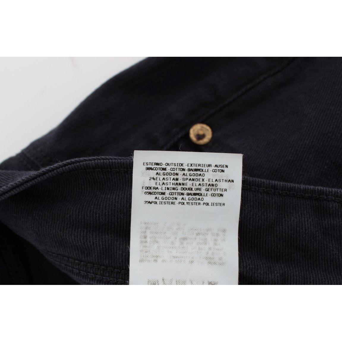 Ermanno Scervino Chic Casual Fit Italian Designer Jeans Jeans & Pants Ermanno Scervino Black