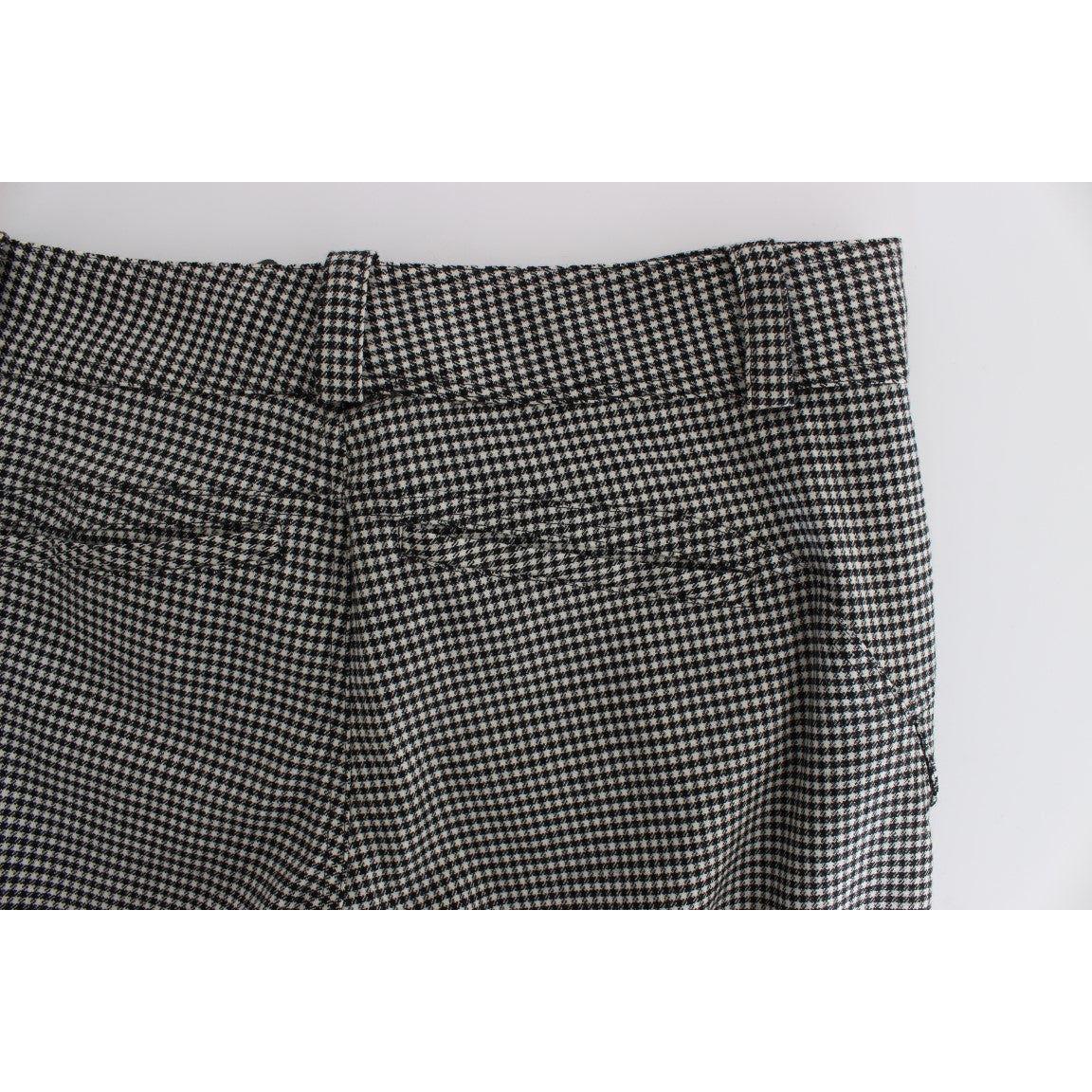 Ermanno Scervino Chic Checkered Black & White Regular Fit Pants Jeans & Pants Ermanno Scervino Dark Slate Gray