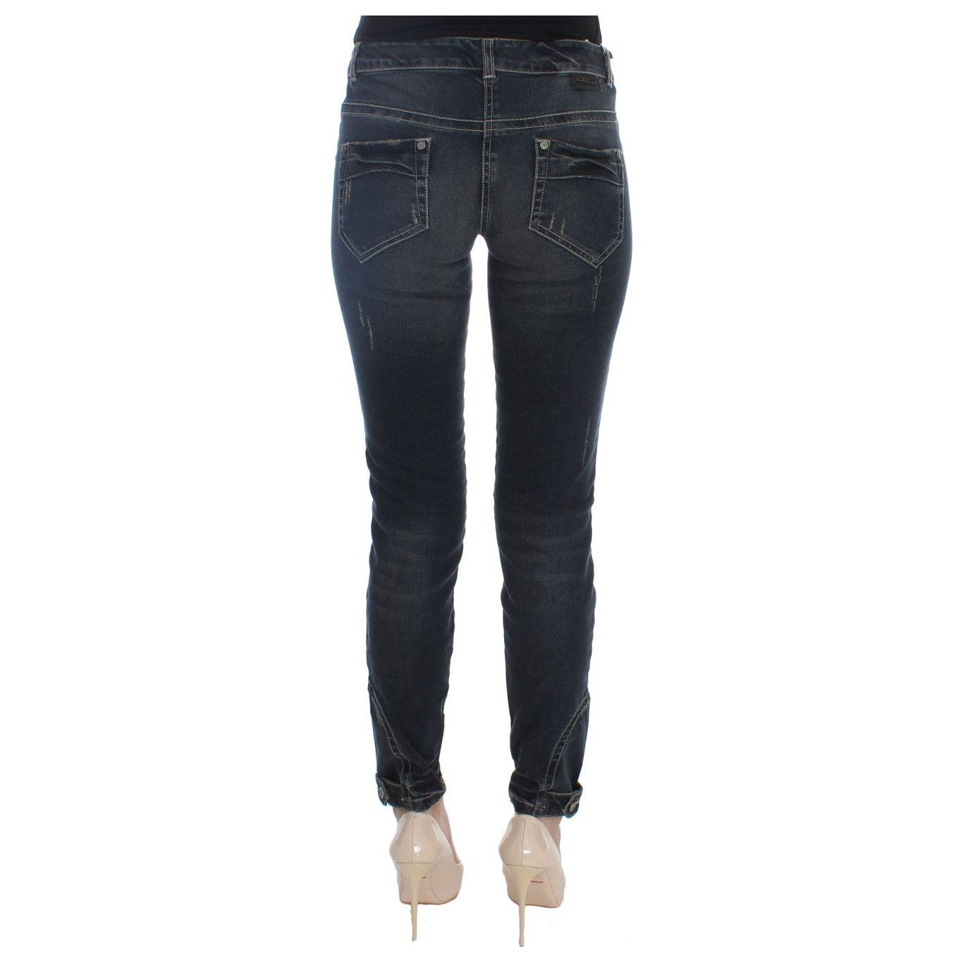 Ermanno Scervino Chic Blue Slim Fit Italian Jeans Jeans & Pants Ermanno Scervino Dark Slate Gray